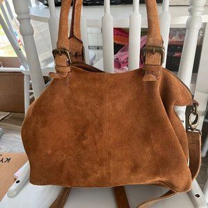 Brown Suede Crossbody/Shoulder Bag